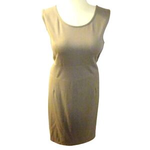 Avenue Taupe Sheath Dress Plus Size 22 24 Sleeveless Knee Length Business Casual